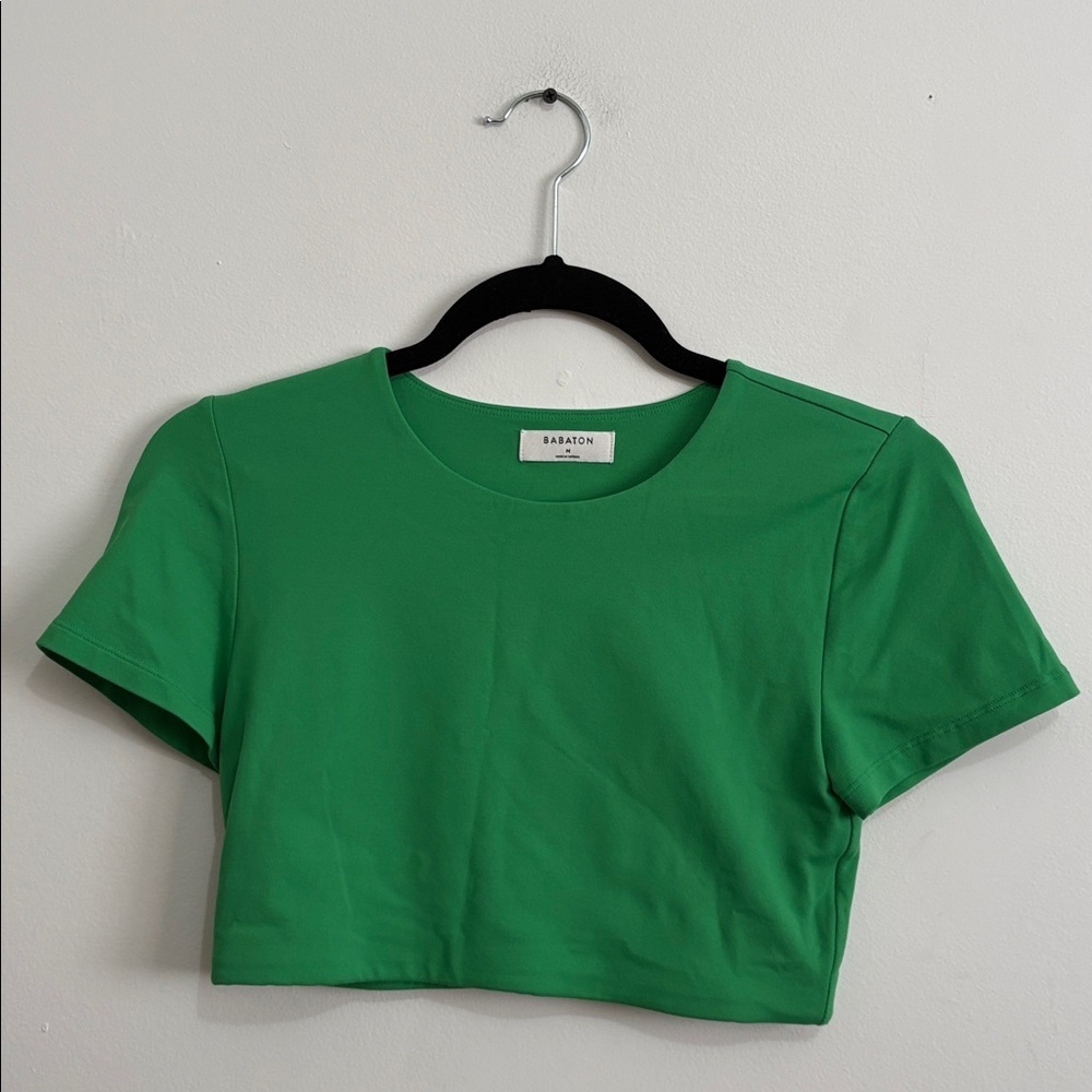 BNWOT Aritzia Babaton Original Contour Crew Cropped T-Shirt size M - Picture 6 of 8